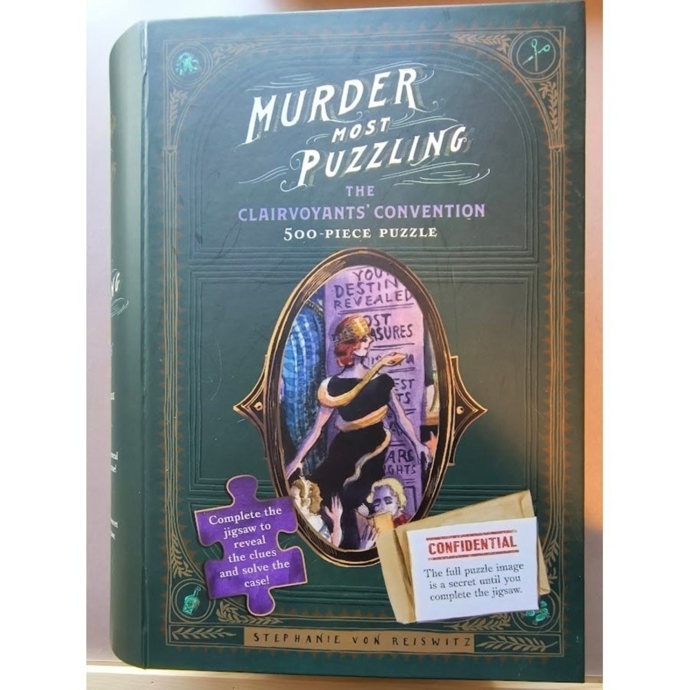 Murder Most Puzzling The Clairvoyants Convention 500 Piece Mystery Jigsaw Puzzle